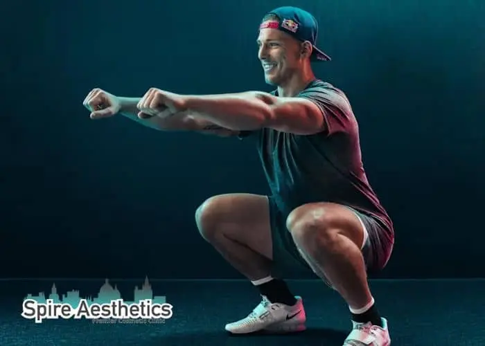 Image of man build leg muscle Milngavie through exercise