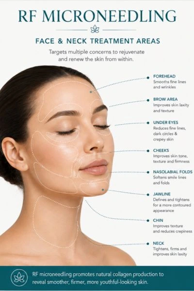 Image of where you can have RF Micorneedling Skin tightening Milngavie on the face